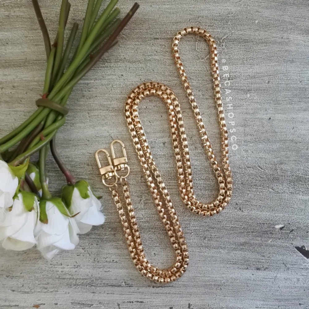 Gold Crossbody Chain Purse Strap Replacement - Picture 3 of 6